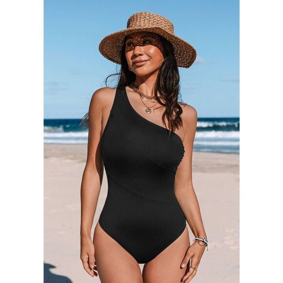 CUPSHE X Iskra Reverie Land One Shoulder Tummy Control One Piece Slim & Sculpt s - Picture 1 of 6